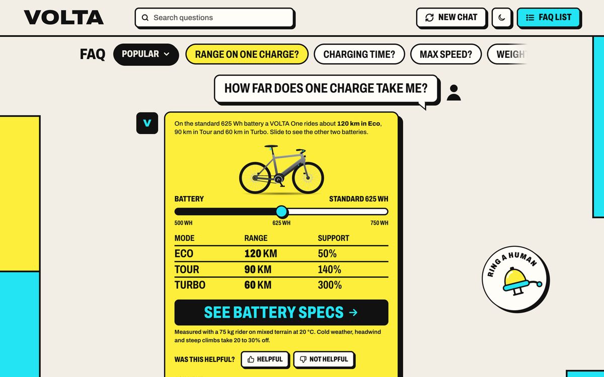 Bold version: neo-brutalist chat with yellow and cyan blocks