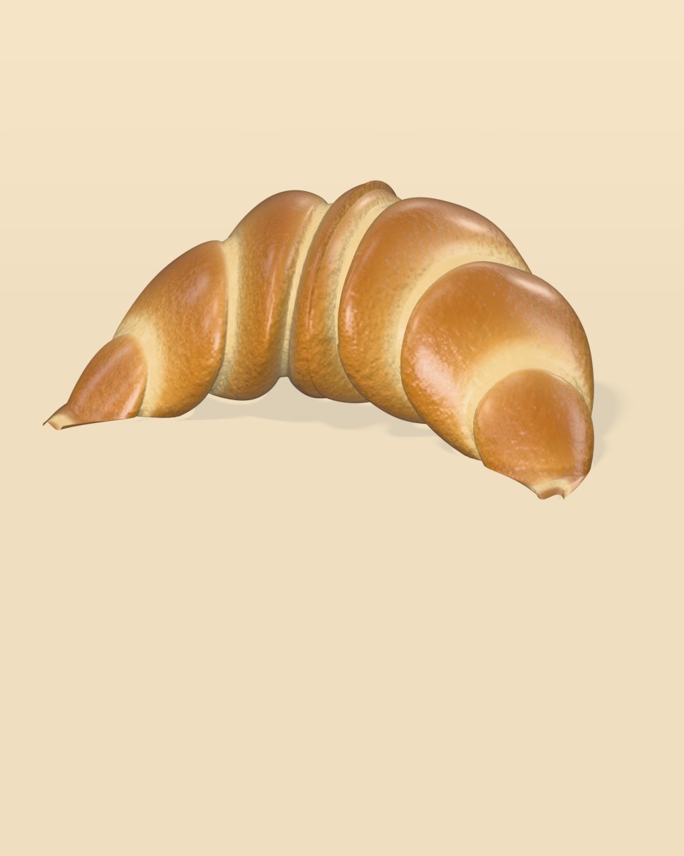 A golden butter croissant